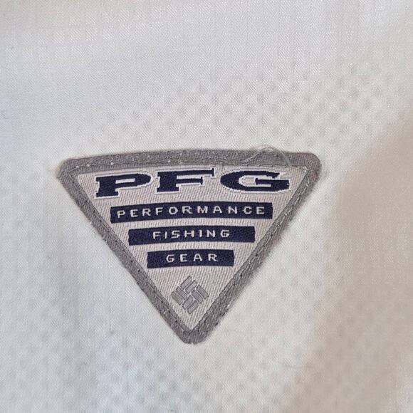 Columbia PFG Omni-Shade Fishing Shirt White Long Sleeve Men’s S Vented - Picture 8 of 15
